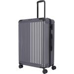 Pánske Veľké cestovné kufre Travelite sivej farby v modernom štýle z plastu objem 100 l 