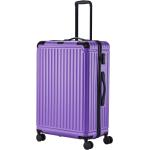 Dámske Veľké cestovné kufre Travelite fialovej farby v modernom štýle z plastu v zľave 