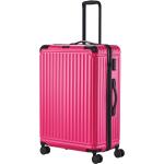 Dámske Veľké cestovné kufre Travelite ružovej farby v modernom štýle z plastu v zľave 