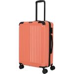 Dámske Stredné cestovné kufre Travelite oranžovej farby v modernom štýle z plastu objem 65 l v zľave 