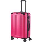 Dámske Stredné cestovné kufre Travelite ružovej farby v modernom štýle z plastu v zľave 