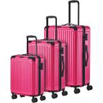Dámske Kufre na kolieskach Travelite ružovej farby v modernom štýle z plastu 