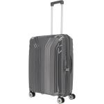 Stredné cestovné kufre Travelite striebrošedej farby z hliníka na zips integrovaný zámok objem 72 l udržateľná móda 