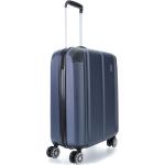 Malé cestovné kufre Travelite modrej farby v modernom štýle z plastu integrovaný zámok objem 40 l 