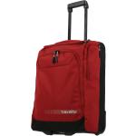 Malé cestovné kufre Travelite Kick Off červenej farby v športovom štýle z polyesteru na zips objem 44 l 