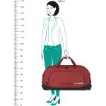 Pánske Cestovné tašky na kolieskach Travelite Kick Off červenej farby objem 120 l 