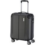 Malé cestovné kufre Travelite sivej farby v modernom štýle z plastu integrovaný zámok objem 40 l 