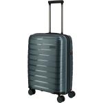 Malé cestovné kufre Travelite ľadovo modrej farby v elegantnom štýle z plastu na zips integrovaný zámok objem 37 l 
