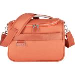 Dámske Malé cestovné kufre Travelite oranžovej farby v elegantnom štýle z tkaniny objem 13 l udržateľná móda 