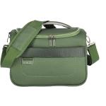 Dámske Malé cestovné kufre Travelite zelenej farby v elegantnom štýle z tkaniny objem 13 l udržateľná móda 
