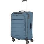 Pánske Stredné cestovné kufre Travelite modrej farby z tkaniny rotačné kolesá objem 67 l udržateľná móda 