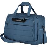 Malé cestovné kufre Travelite modrej farby z polyesteru na zips držiak na fľašu objem 32 l udržateľná móda 