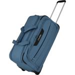 Pánske Cestovné tašky na kolieskach Travelite modrej farby objem 63 l udržateľná móda 