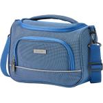 Dámske Malé cestovné kufre Travelite modrej farby z tkaniny v zľave 