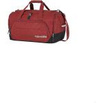 Malé cestovné kufre Travelite Kick Off červenej farby v modernom štýle na zips objem 45 l 