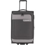 Pánske Veľké cestovné kufre Travelite sivej farby z tkaniny objem 80 l udržateľná móda 