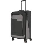 Pánske Veľké cestovné kufre Travelite sivej farby z tkaniny rotačné kolesá objem 103 l udržateľná móda 