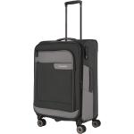 Pánske Veľké cestovné kufre Travelite sivej farby z tkaniny rotačné kolesá objem 80 l udržateľná móda 