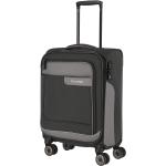 Pánske Malé cestovné kufre Travelite sivej farby z tkaniny rotačné kolesá objem 34 l v zľave udržateľná móda 