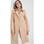 Dámske Jarné kabáty Guess Marciano béžovej farby z bavlny vo veľkosti M 