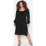 Dámske Denné šaty Trendyol čiernej farby z akrylového vlákna vo veľkosti XXXL s dĺžkou: Pod kolená v zľave 