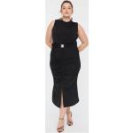 Dámske Obtiahnuté šaty Trendyol čiernej farby z polyesteru vo veľkosti 4 XL s dĺžkou: Pod kolená v zľave 