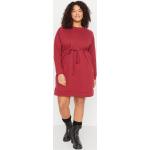Dámske Pletené šaty Trendyol tmavo červenej farby v ležérnom štýle z bavlny vo veľkosti XXL v zľave 