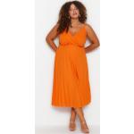 Dámske Šaty pre moletky Trendyol oranžovej farby z polyesteru vo veľkosti 4 XL v zľave 