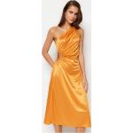 Dámske Pletené šaty Trendyol oranžovej farby z polyesteru vo veľkosti M v zľave 