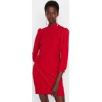 Dámske Denné šaty Trendyol tmavo červenej farby z polyesteru vo veľkosti M s dlhými rukávmi v zľave 