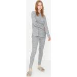 Dámske Pyžamové súpravy Trendyol sivej farby z polyesteru vo veľkosti XS v zľave na zimu 