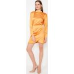 Dámske Spoločenské šaty Trendyol oranžovej farby z polyesteru vo veľkosti L v zľave 
