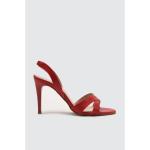 Dámske Sandále Trendyol tmavo červenej farby v elegantnom štýle v zľave na leto 