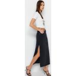 Dámske Riflové sukne Trendyol čiernej farby z bavlny vo veľkosti L s dĺžkou: Maxi na gombíky v zľave 