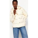 Dámske Zimné kabáty Trendyol bielej farby z polyesteru Kapucňa metalické v zľave 