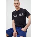 Pánske Designer Tričká s potlačou Calvin Klein PERFORMANCE čiernej farby z bavlny 