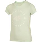 Dievčenské Detské tričká 4f svetlo zelenej farby z bavlny 