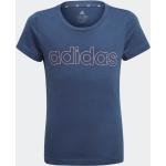Detské tričká adidas Essentials modrej farby v športovom štýle s kvetinovým vzorom z tričkoviny do 6 rokov v zľave 