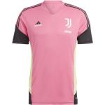 Pánske Tričká s krátkym rukávom adidas ružovej farby z polyesteru s motívom Juventus 