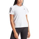 Pánske Bežecké tričká adidas Own The Run bielej farby v zľave 