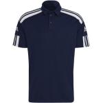 Pánske Polo tričká adidas Squadra tmavo modrej farby v námorníckom štýle z polyesteru na gombíky udržateľná móda 