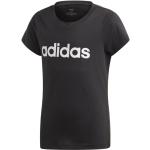 Detské tričká s krátkym rukávom adidas čiernej farby z bavlny 