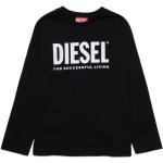 Chlapčenské Detské tričká s dlhým rukávom Diesel čiernej farby s dlhými rukávmi 