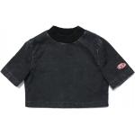 Dievčenské Detské tričká Diesel čiernej farby z denimu 
