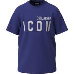 Chlapčenské Detské tričká Dsquared2 fialovej farby z tričkoviny s okrúhlym výstrihom 