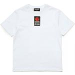 Chlapčenské Detské tričká Dsquared2 bielej farby z tričkoviny s okrúhlym výstrihom 