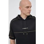 Pánske Tričká s potlačou Emporio Armani čiernej farby z bavlny v zľave udržateľná móda 