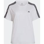Dámske Tričká s krátkym rukávom adidas Essentials bielej farby z tričkoviny Oversize udržateľná móda 