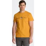 Pánske Tričká s krátkym rukávom Gant Shield žltej farby z tričkoviny s okrúhlym výstrihom s krátkymi rukávmi 