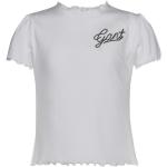 Dievčenské Detské tričká s krátkym rukávom Gant BIO bielej farby z bavlny do 6 rokov s okrúhlym výstrihom udržateľná móda 